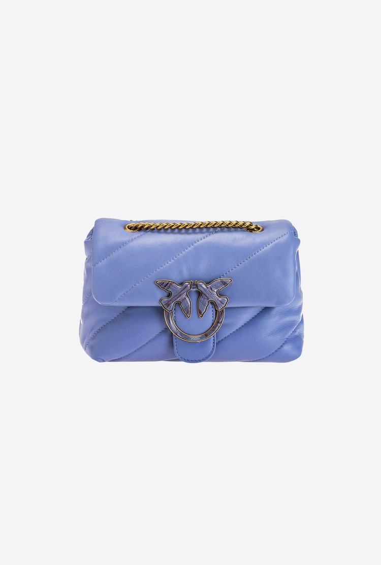 Women's Pinko Mini Love Bag Puff Maxi Quilt Jewel Crossbody Bags Lavender Gold | Canada-95678439