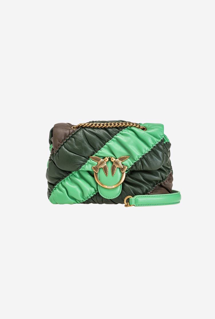 Women's Pinko Mini Love Bag Puff Ruffle Crossbody Bags Green/Khaki/Mint Green Gold | Canada-35074629