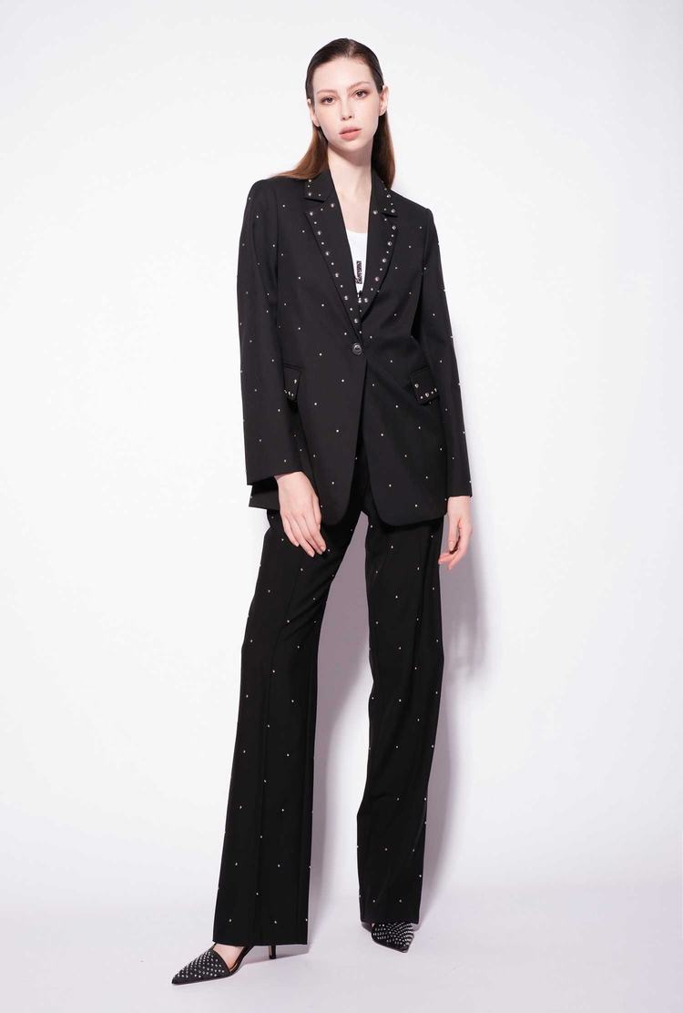 Women's Pinko Mini Studs Blazers Black | Canada-29078469