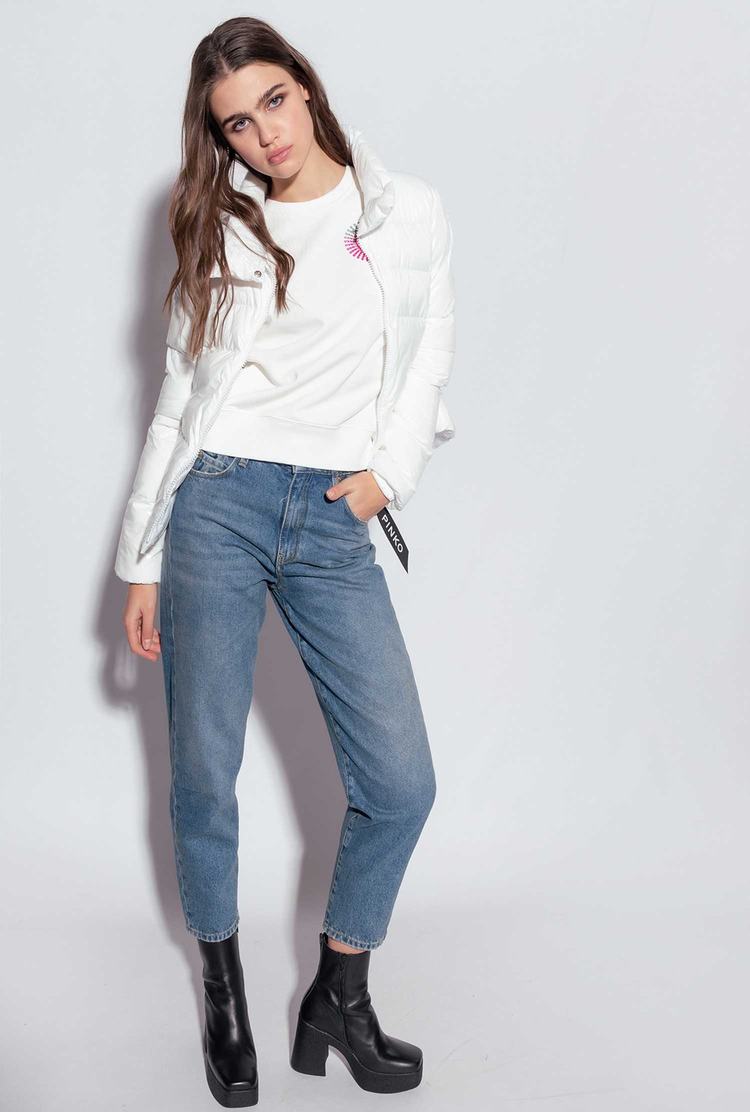Women's Pinko Mom-fit In Authentic '90s Denim Jeans Blue | Canada-03251949