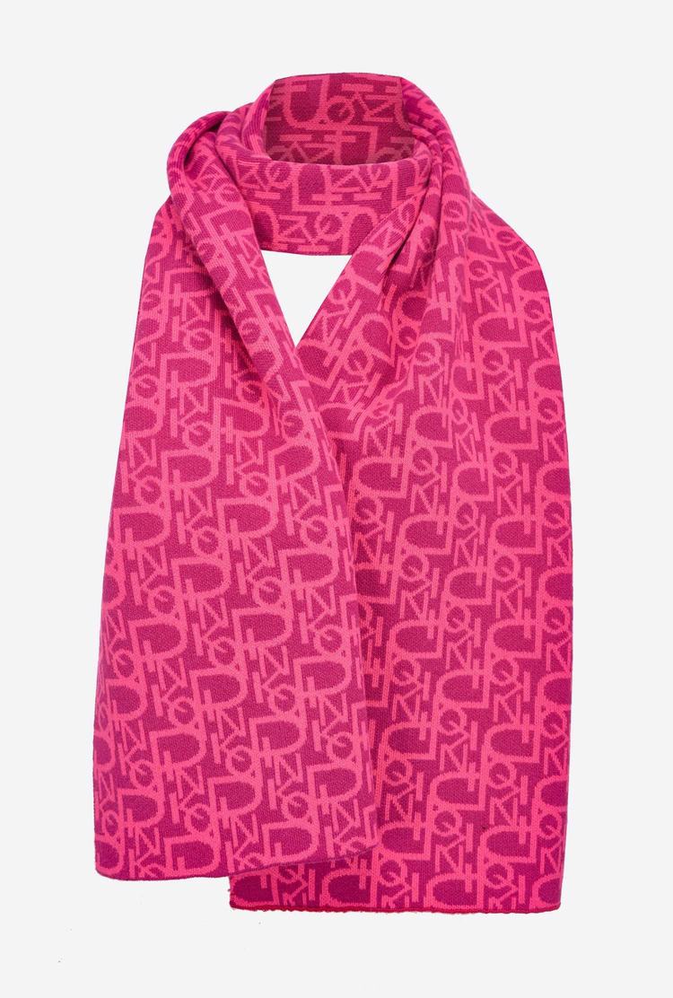 Women's Pinko Monogram Scarves Fuchsia/Pink | Canada-32760819
