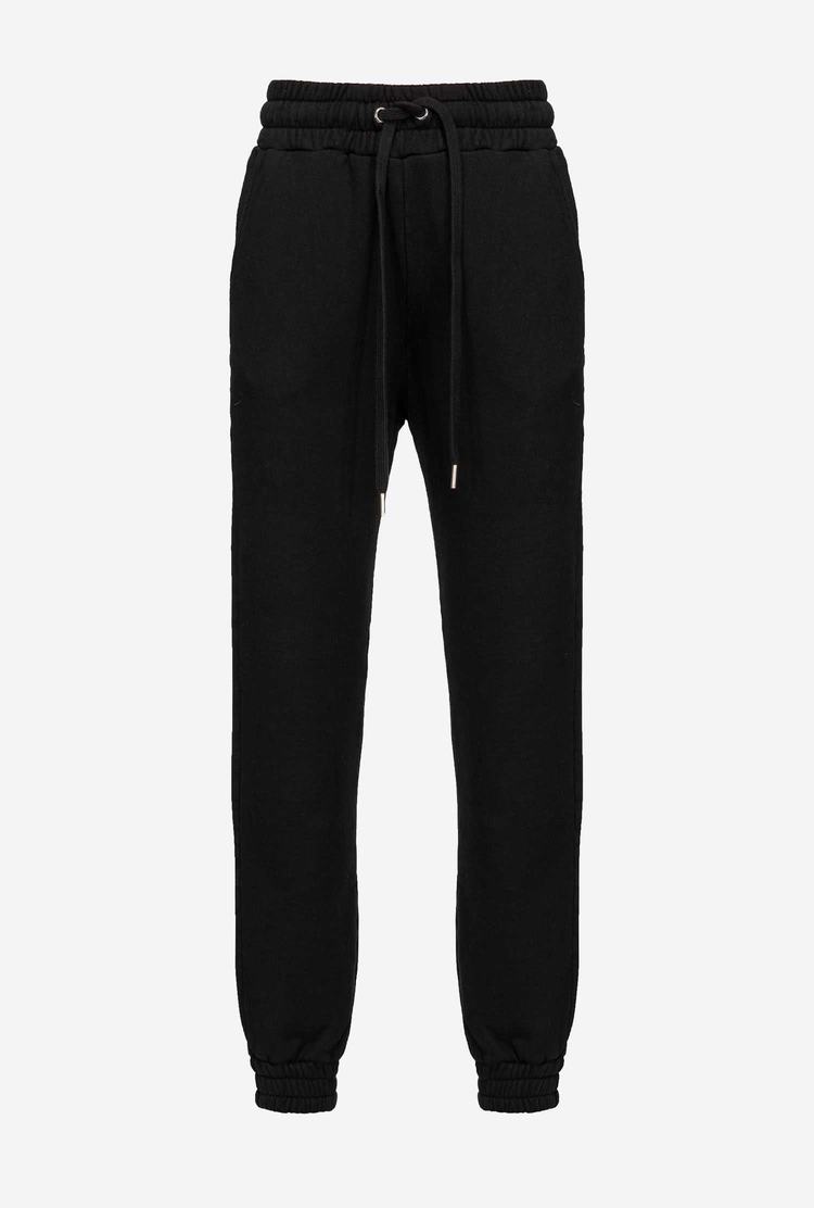 Women's Pinko Multicoloured Love Birds Logo Pants Black | Canada-50489739
