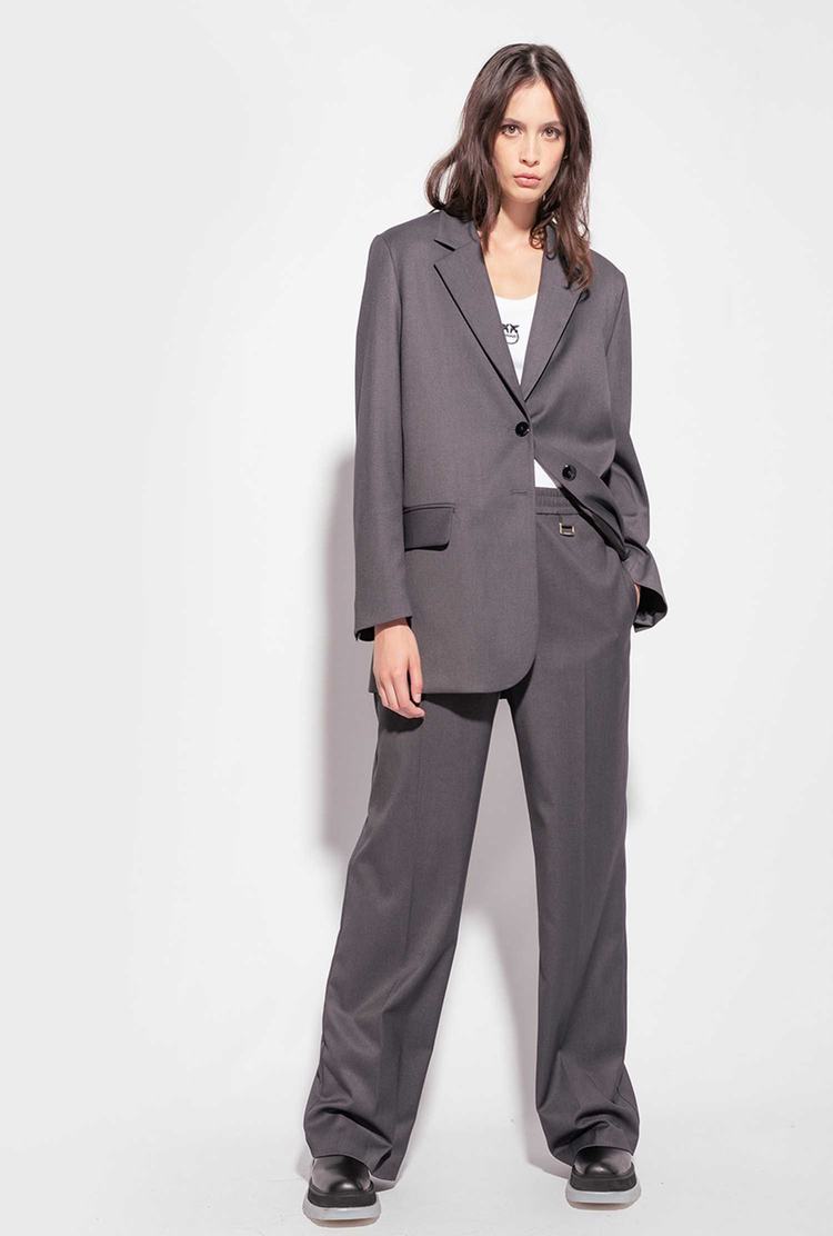 Women's Pinko Oversized Blazers Grey | Canada-71650299