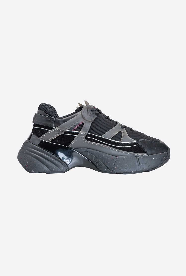 Women's Pinko Oversized Sneakers Black | Canada-46701289