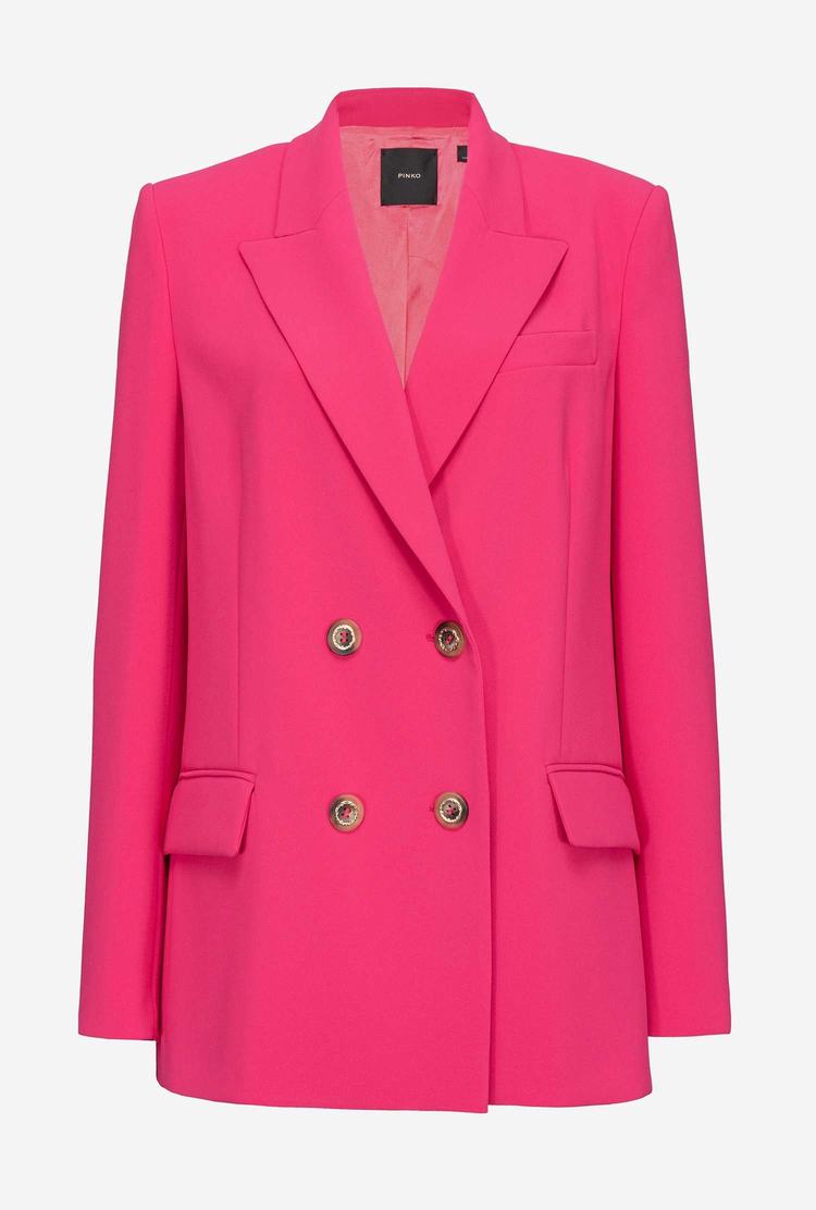 Women's Pinko Oversized Stretch Blazers Fuchsia Purple | Canada-17205489