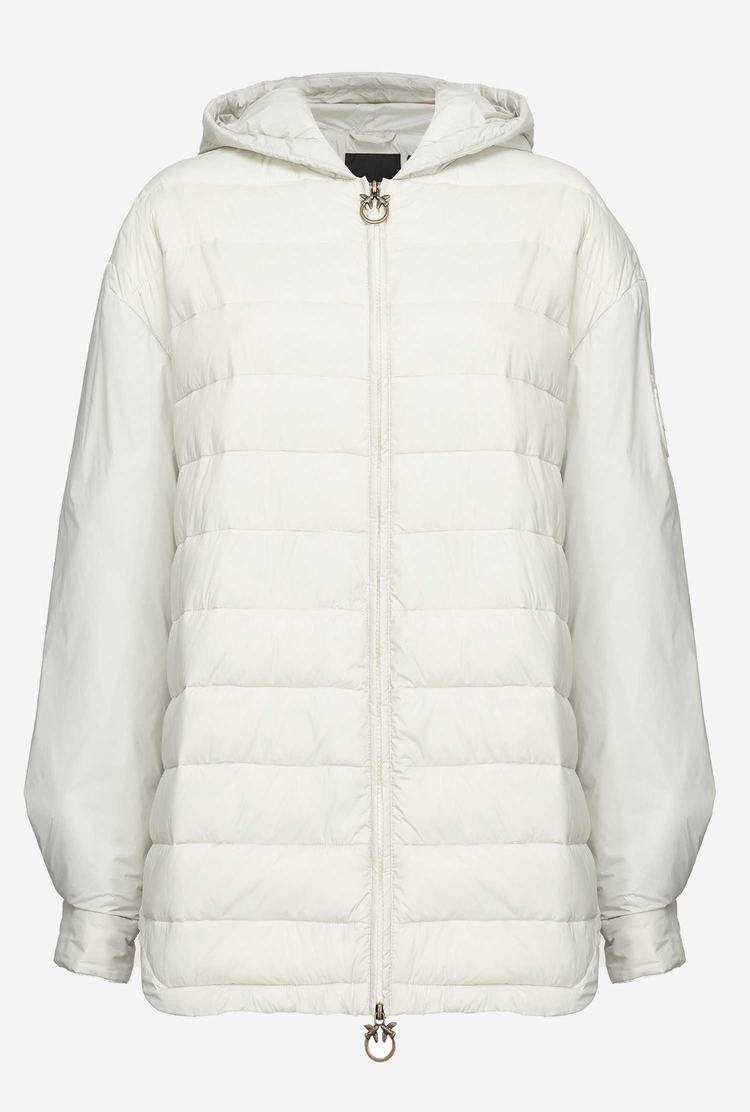 Women's Pinko Padded Technical Canvas Jackets Beige | Canada-56382799
