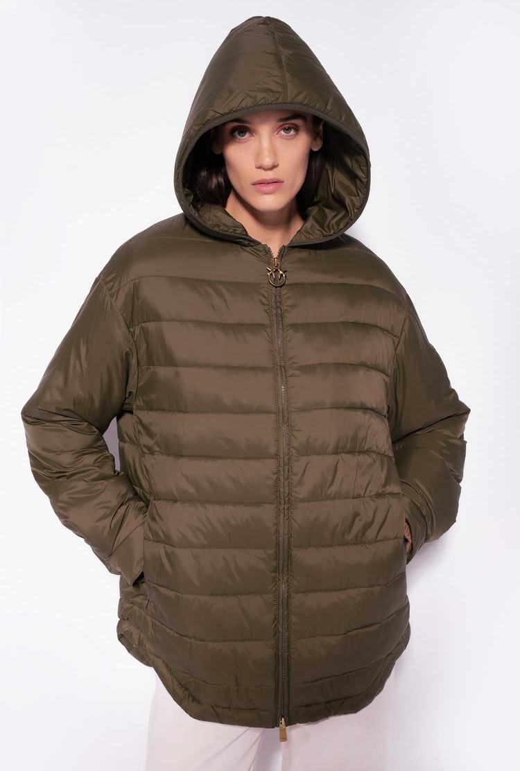 Women's Pinko Padded Technical Canvas Jackets Green | Canada-79154239