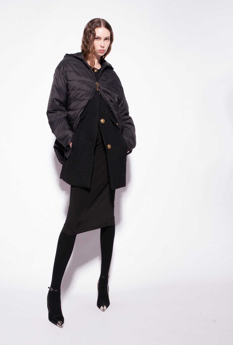 Women's Pinko Padded Technical Canvas Jackets Black | Canada-94217859