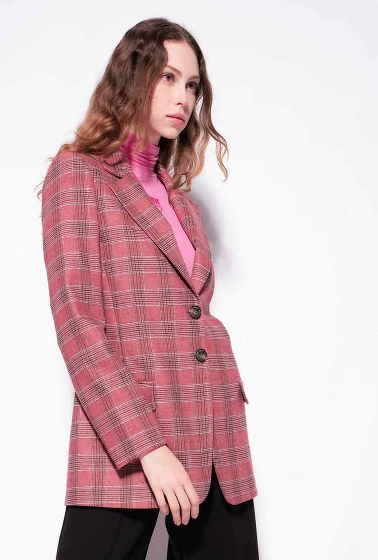 Women's Pinko Prince-of-wales Blazers Multicolor Red/Pink | Canada-69012489