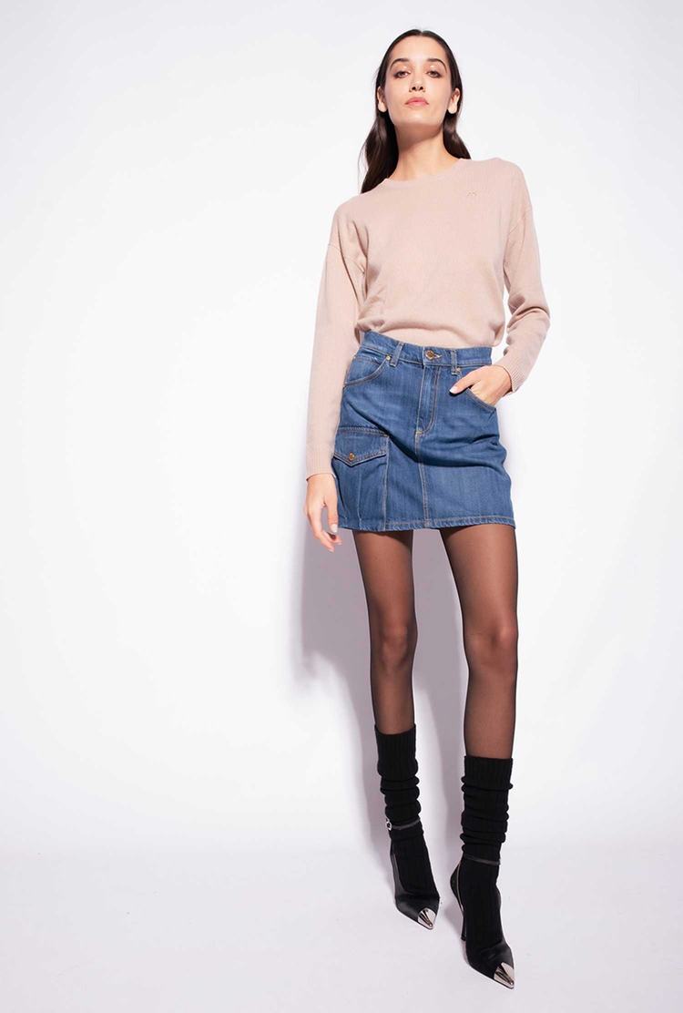 Women's Pinko Pure Cashmere Pullover Beige | Canada-07938519