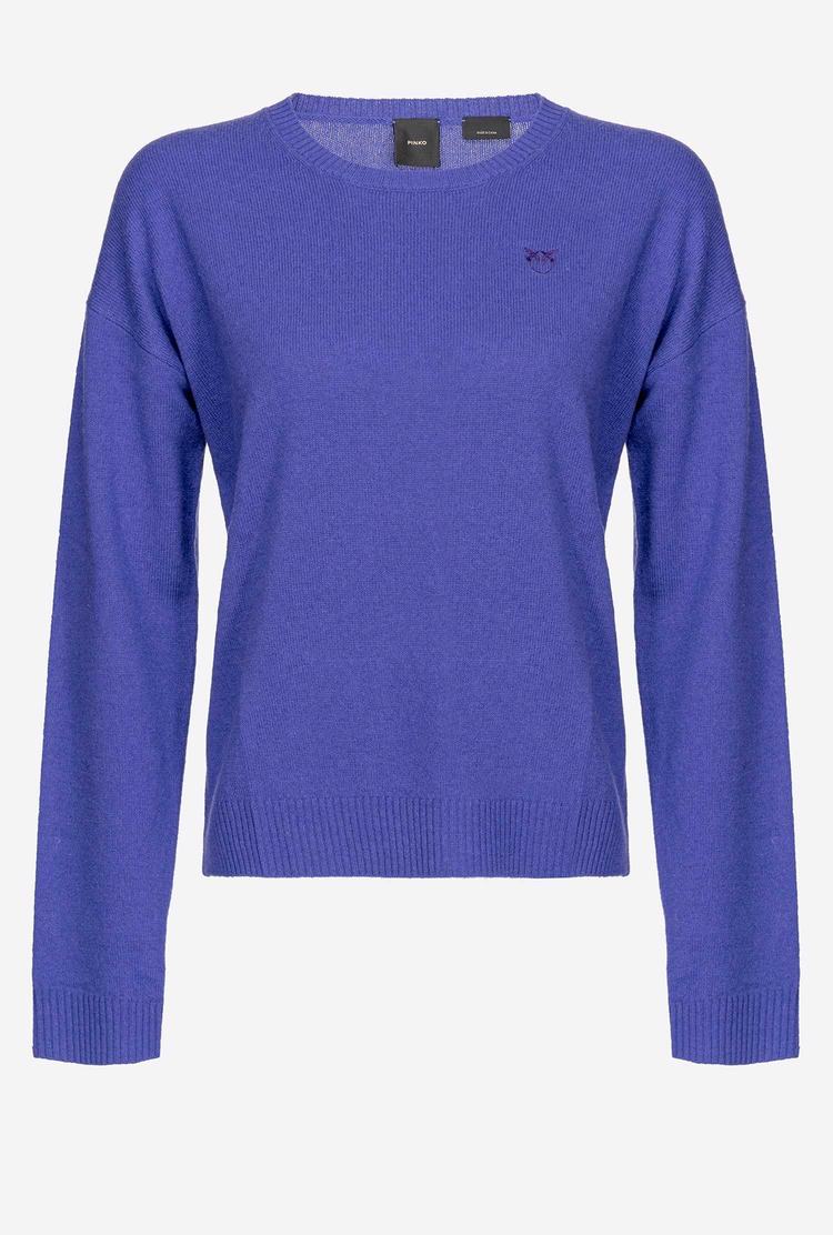 Women's Pinko Pure Cashmere Pullover Blue | Canada-16530979
