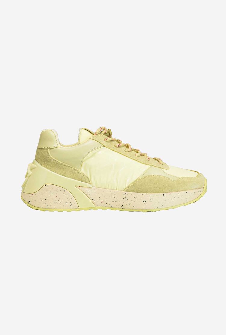 Women's Pinko Recycled Sneakers Light Yellow | Canada-65378149