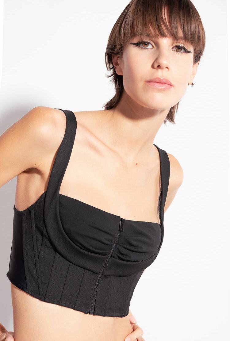 Women's Pinko Reimagine Bustier Bandeau Black | Canada-63089519
