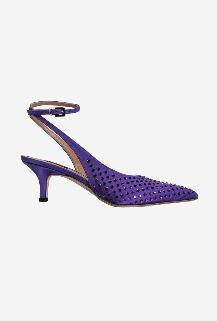 Women's Pinko Rhinestones Heels Purple | Canada-87561249