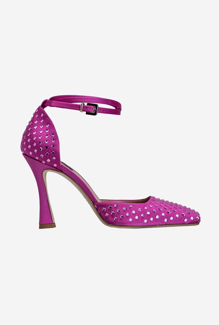 Women's Pinko Rhinestones Heels Red | Canada-43260899