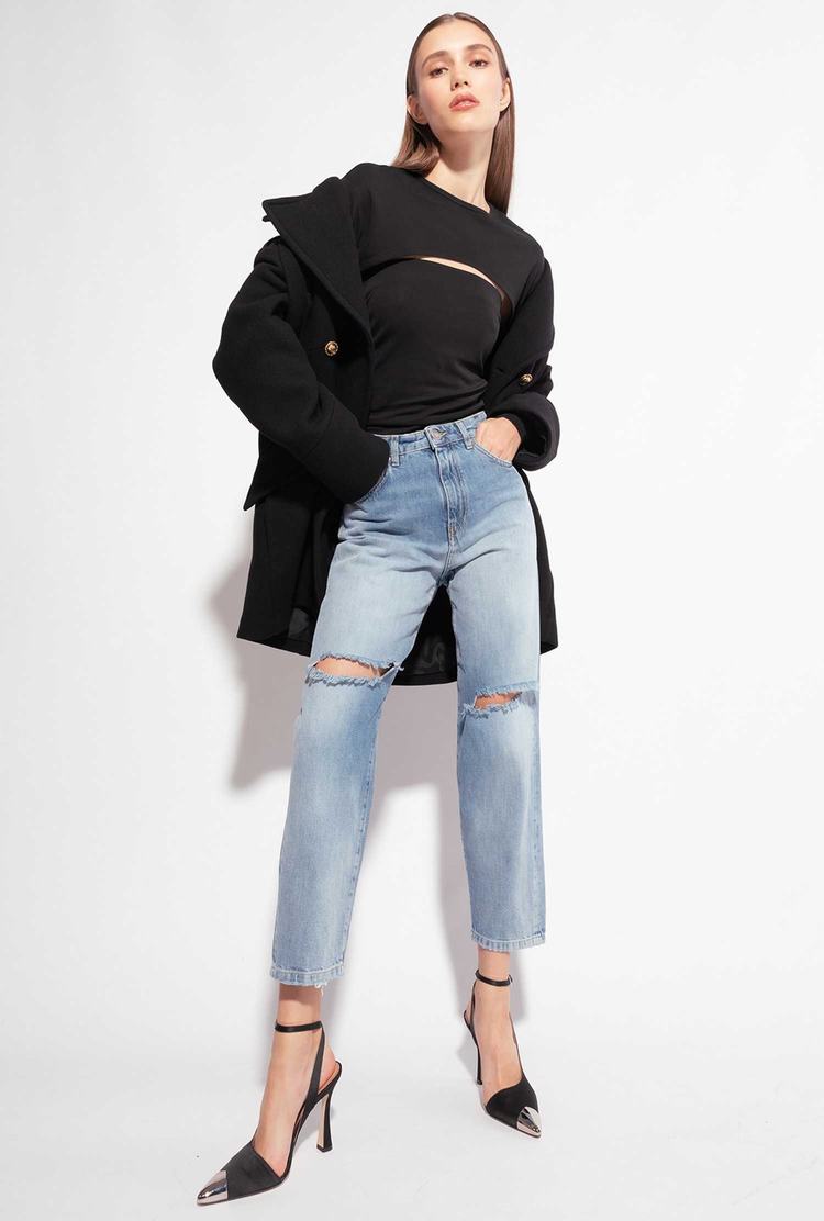 Women's Pinko Rips Jeans Grey Blue | Canada-25948679