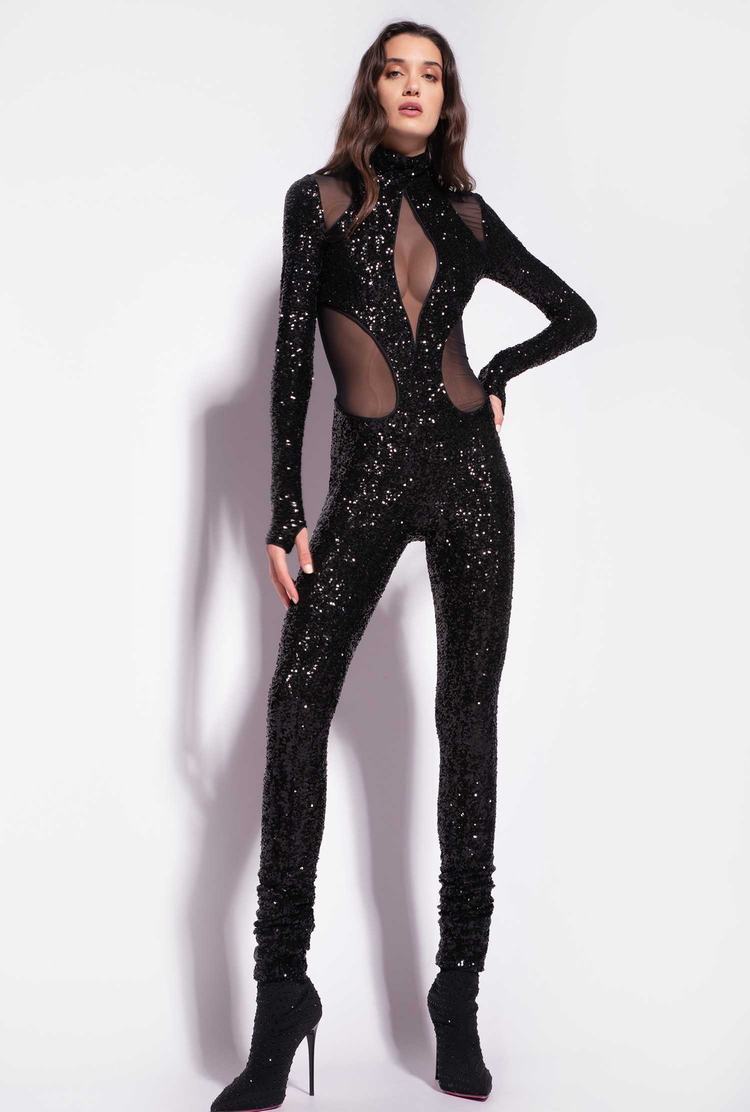 Women's Pinko Sequins Dress Black | Canada-90648379