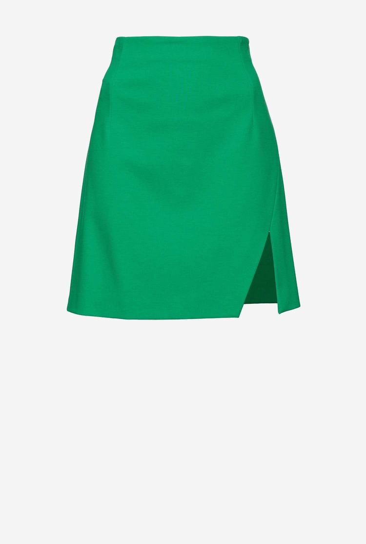 Women's Pinko Slit Skirts Green | Canada-12406739