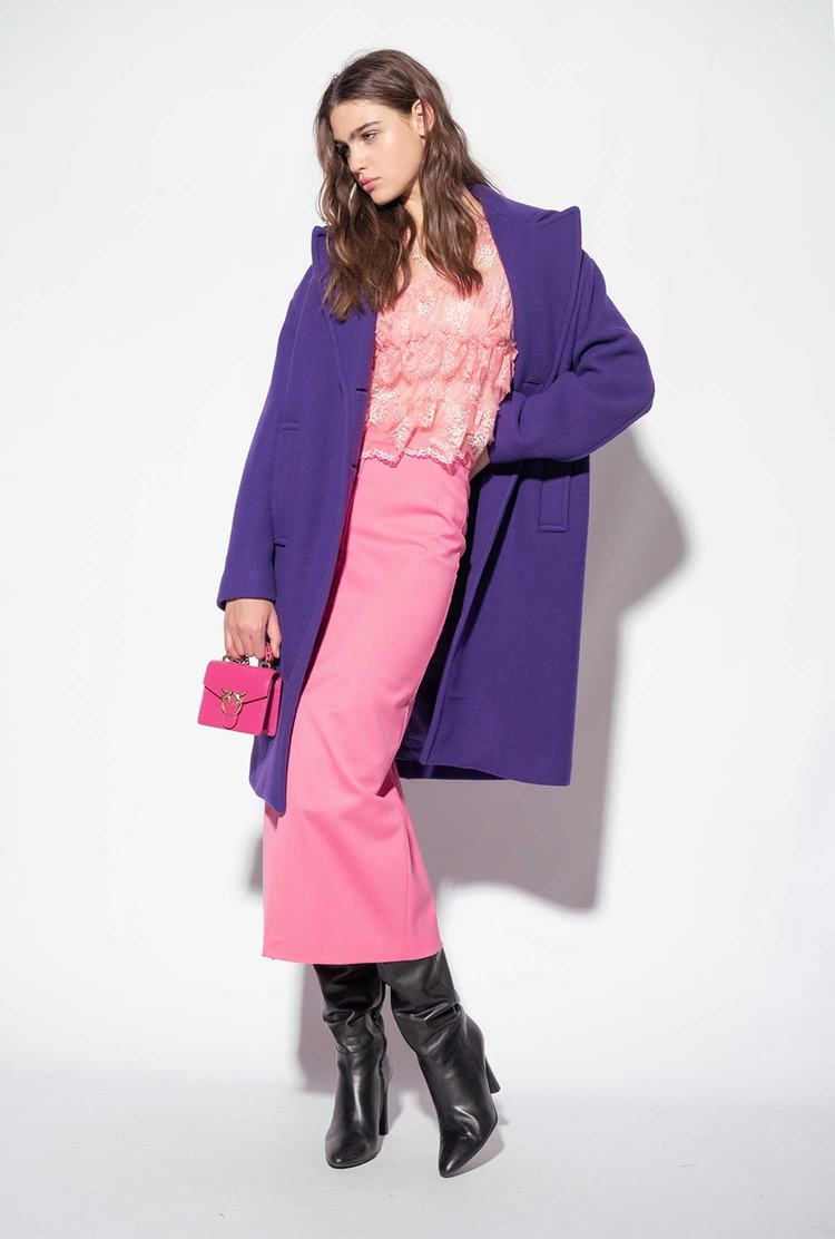 Women's Pinko Slit Skirts Pink | Canada-75340299