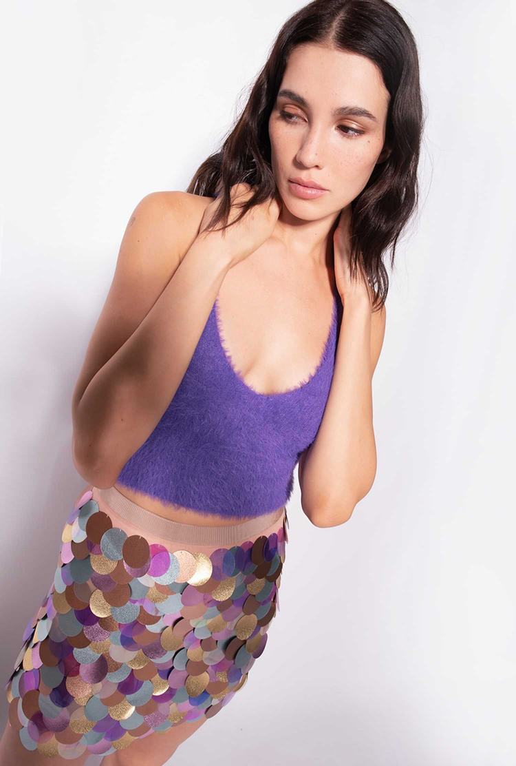 Women's Pinko Soft Knit Bandeau Purple | Canada-34086719