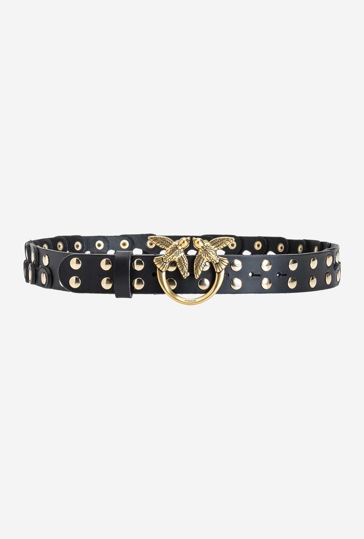 Women's Pinko Studs Belts Black Gold | Canada-58792069