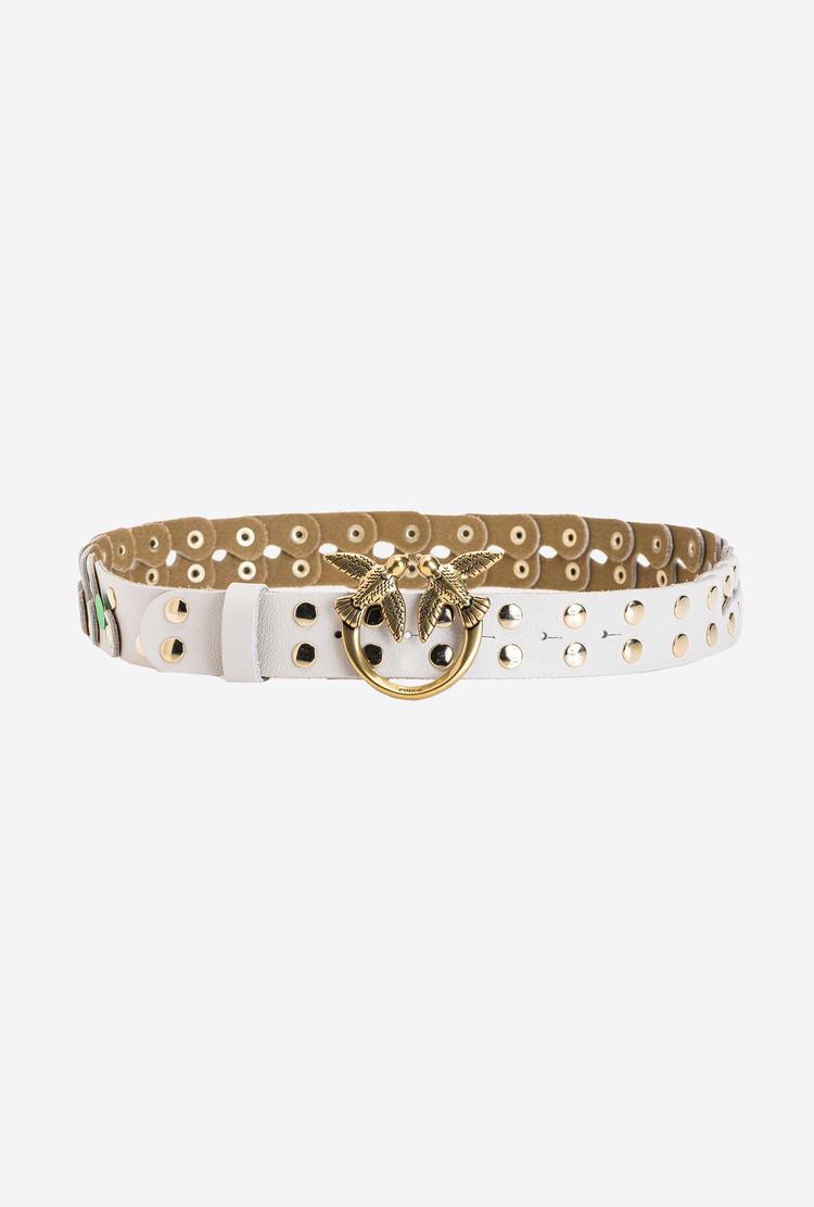 Women's Pinko Studs Belts White Gold | Canada-38624919