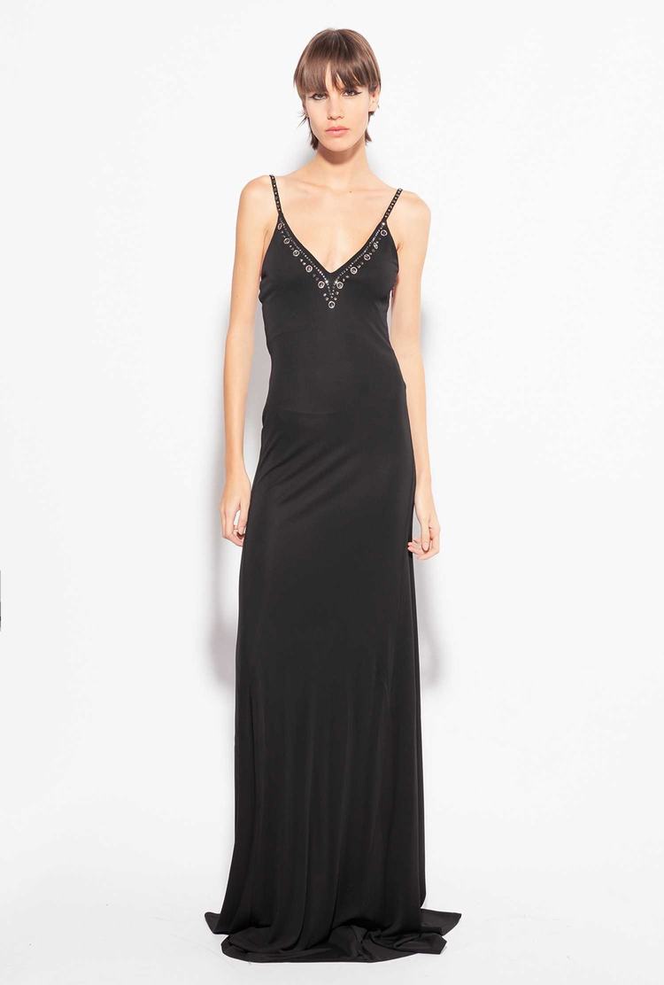 Women's Pinko Studs Dress Black | Canada-72639549