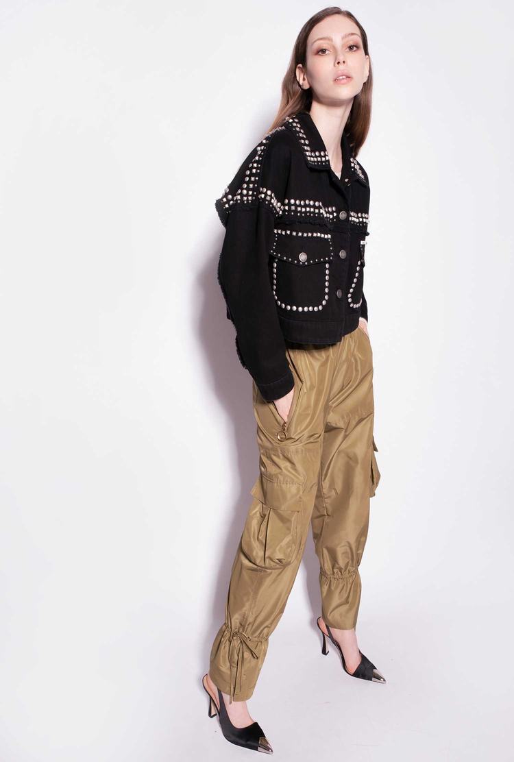 Women's Pinko Studs Jackets Black | Canada-63241879