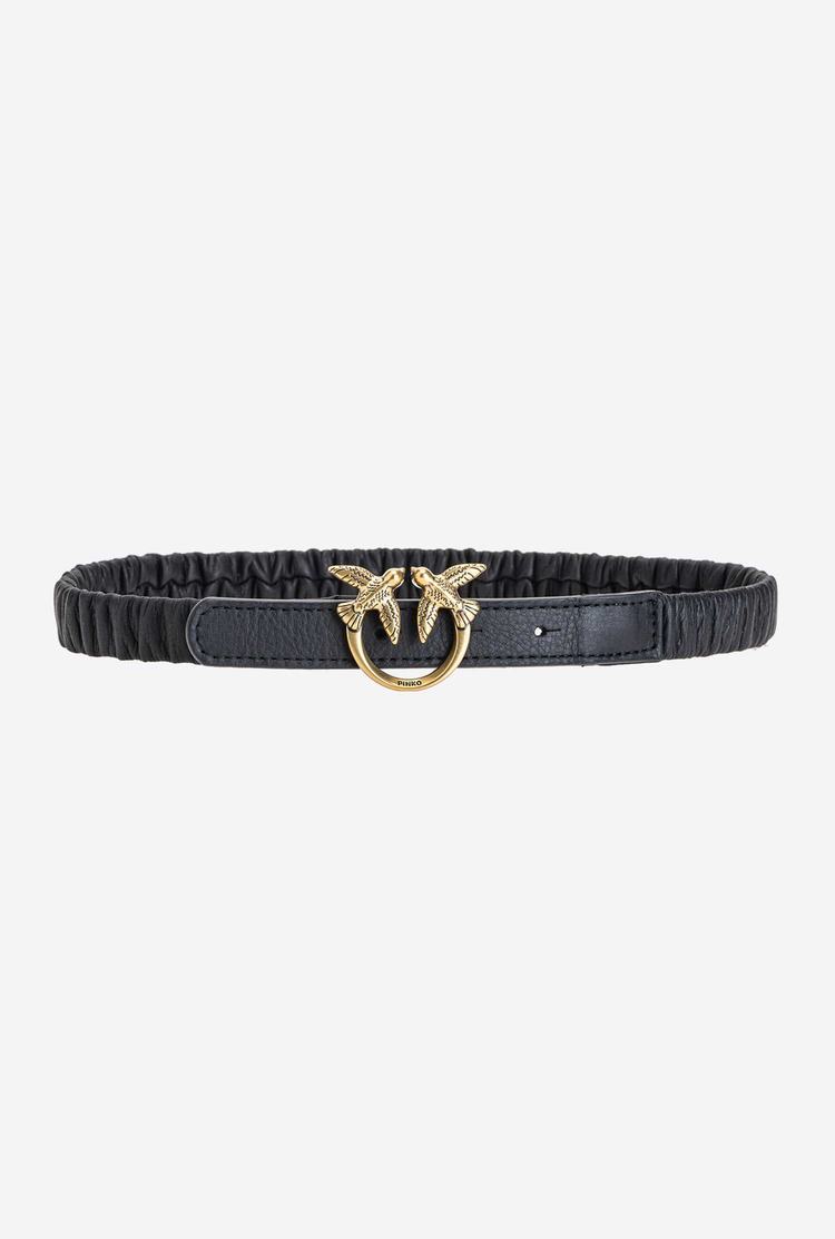 Women's Pinko This Gathered Love Birds Belts Black Gold | Canada-79813049