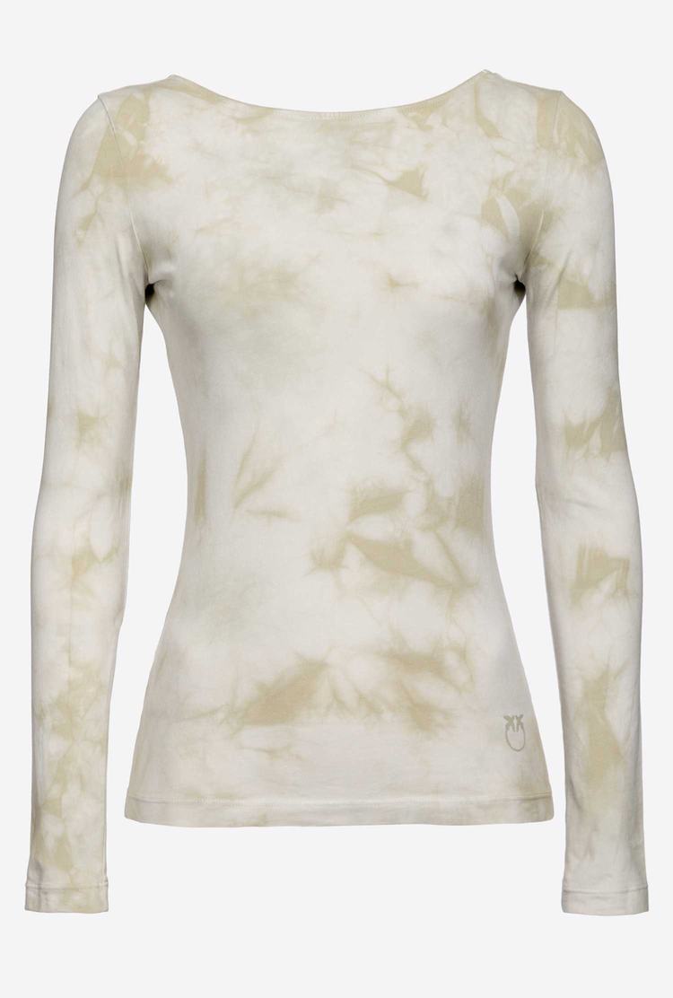 Women's Pinko Tie-dye Jersey Sweaters Silver | Canada-60398579