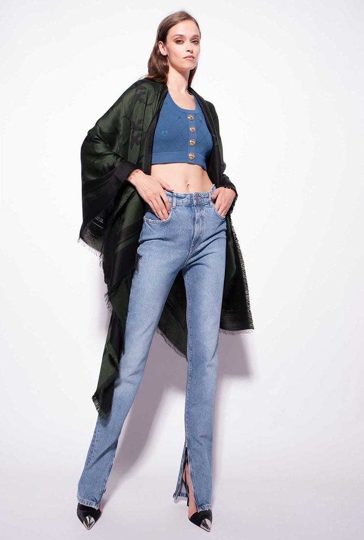Women's Pinko Vintage Denim Skinny Jeans Grey Blue | Canada-07589649