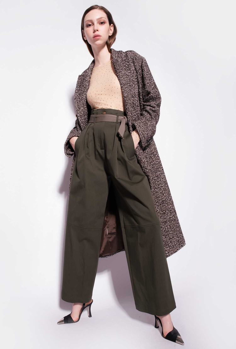 Women's Pinko Wide-leg Pants Green | Canada-15260399