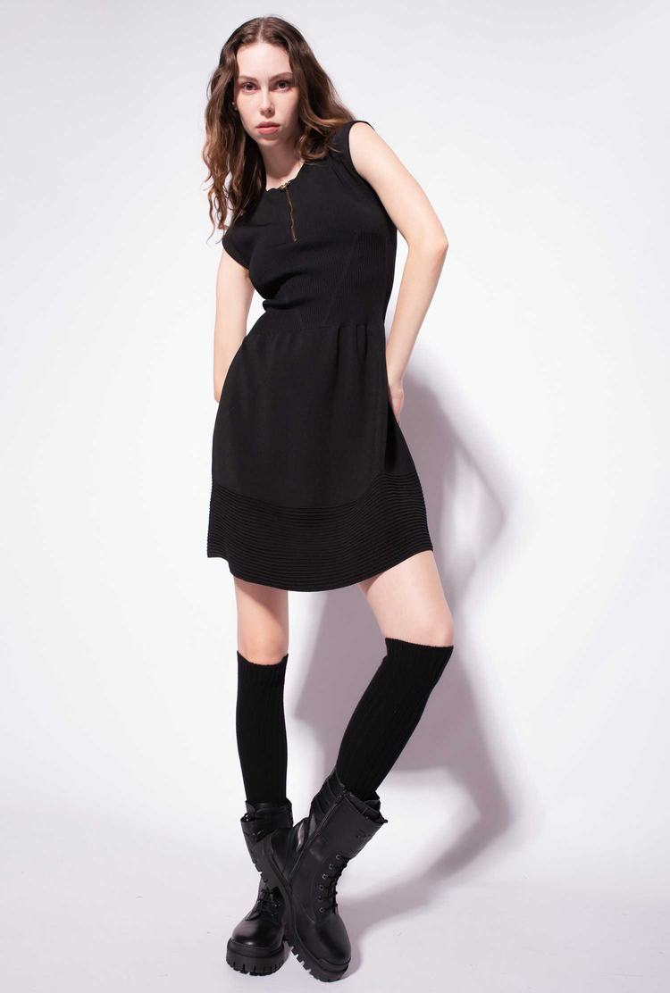 Women's Pinko Zip Dress Black | Canada-95164729